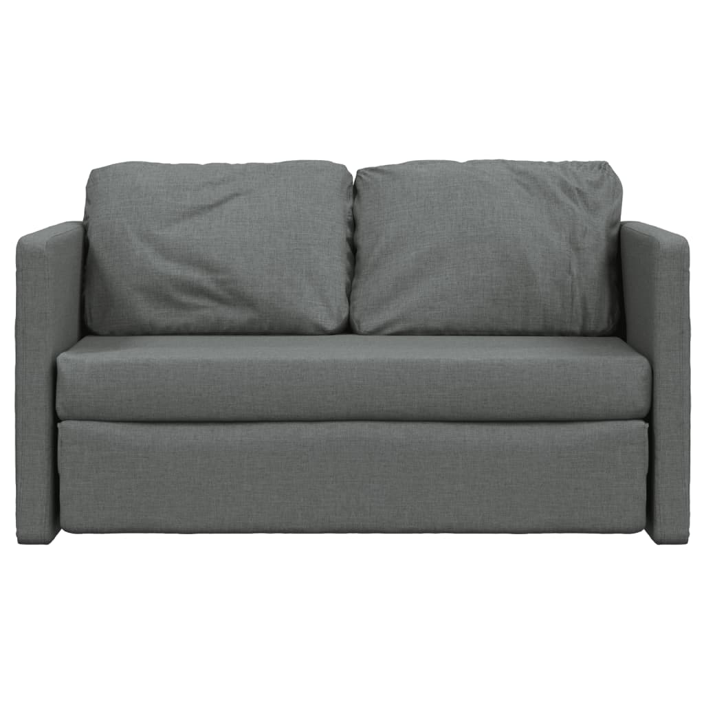 vidaXL Bodensofa mit Schlaffunktion Dunkelgrau 112x174x55 cm Stoff