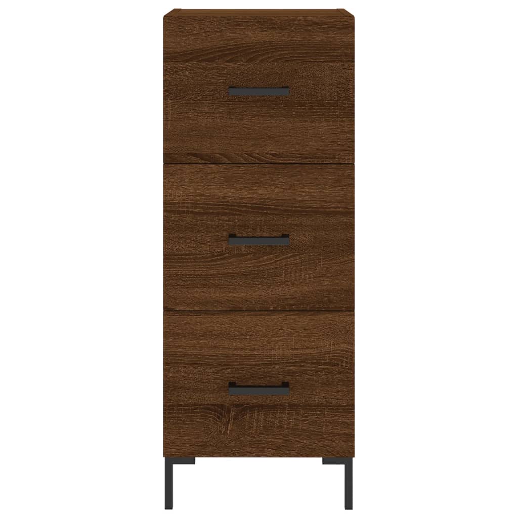 vidaXL Highboard Braun Eichen-Optik 34,5x34x180 cm Holzwerkstoff