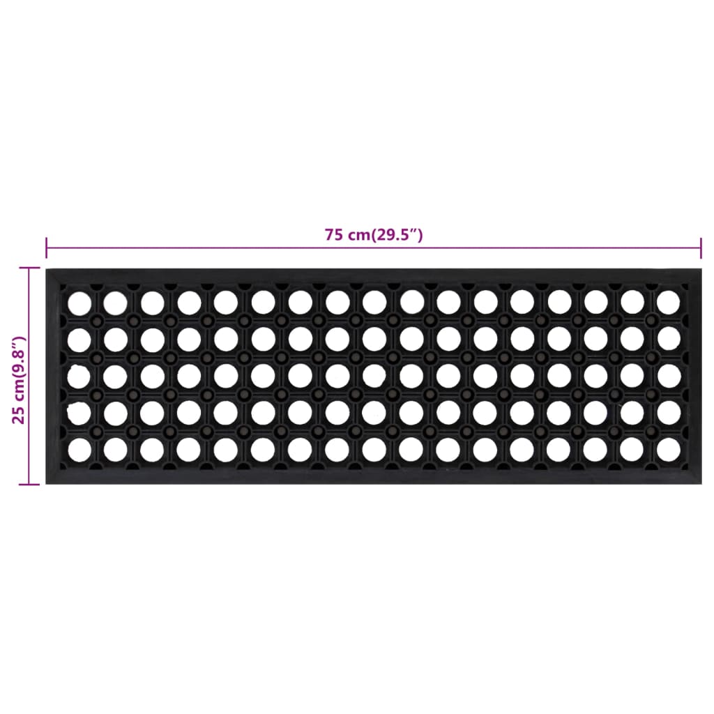 vidaXL Stufenmatten 10 Stk. 25x75 cm Gummi