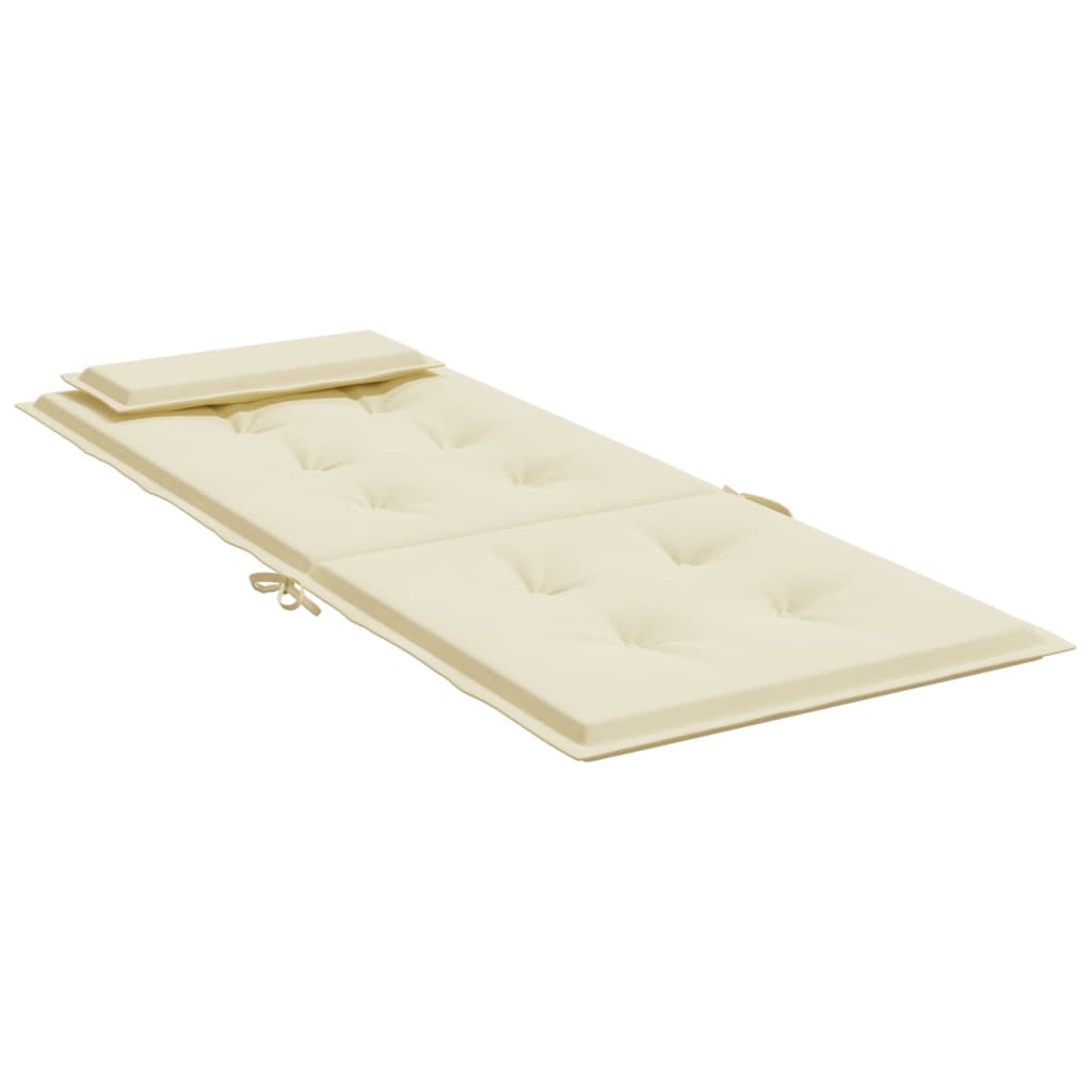 vidaXL Hochlehner-Auflagen 6 Stk. Creme Oxford-Gewebe