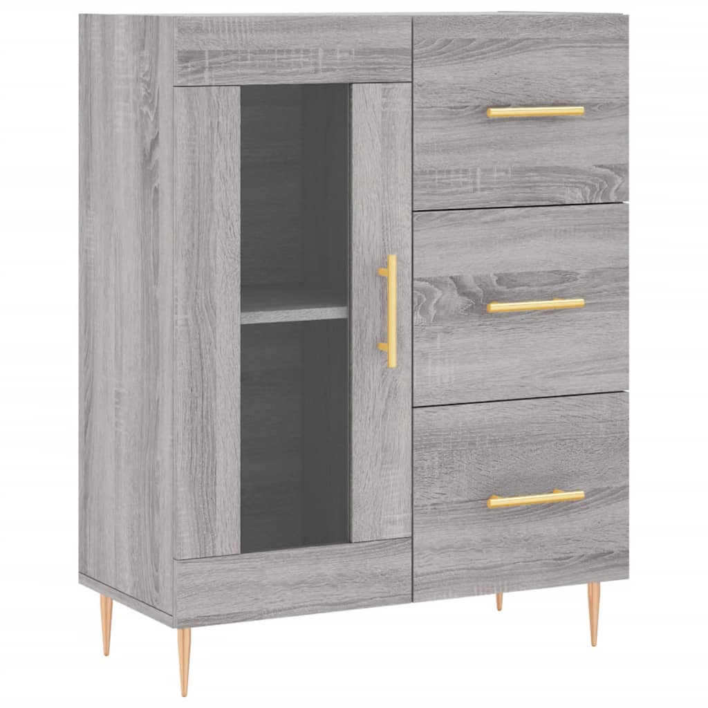 vidaXL Sideboard Grau Sonoma 69,5x34x90 cm Holzwerkstoff