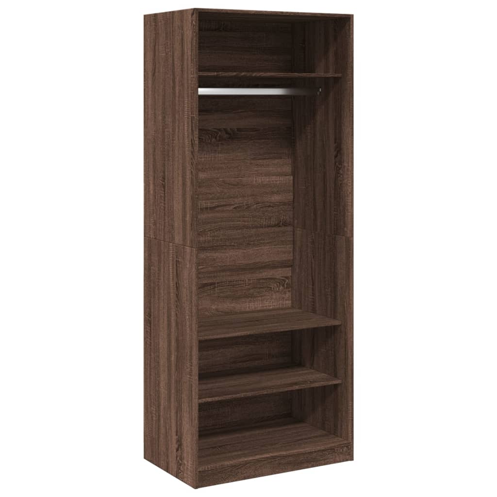 vidaXL Kleiderschrank Braun Eichen-Optik 80x50x200 cm Holzwerkstoff