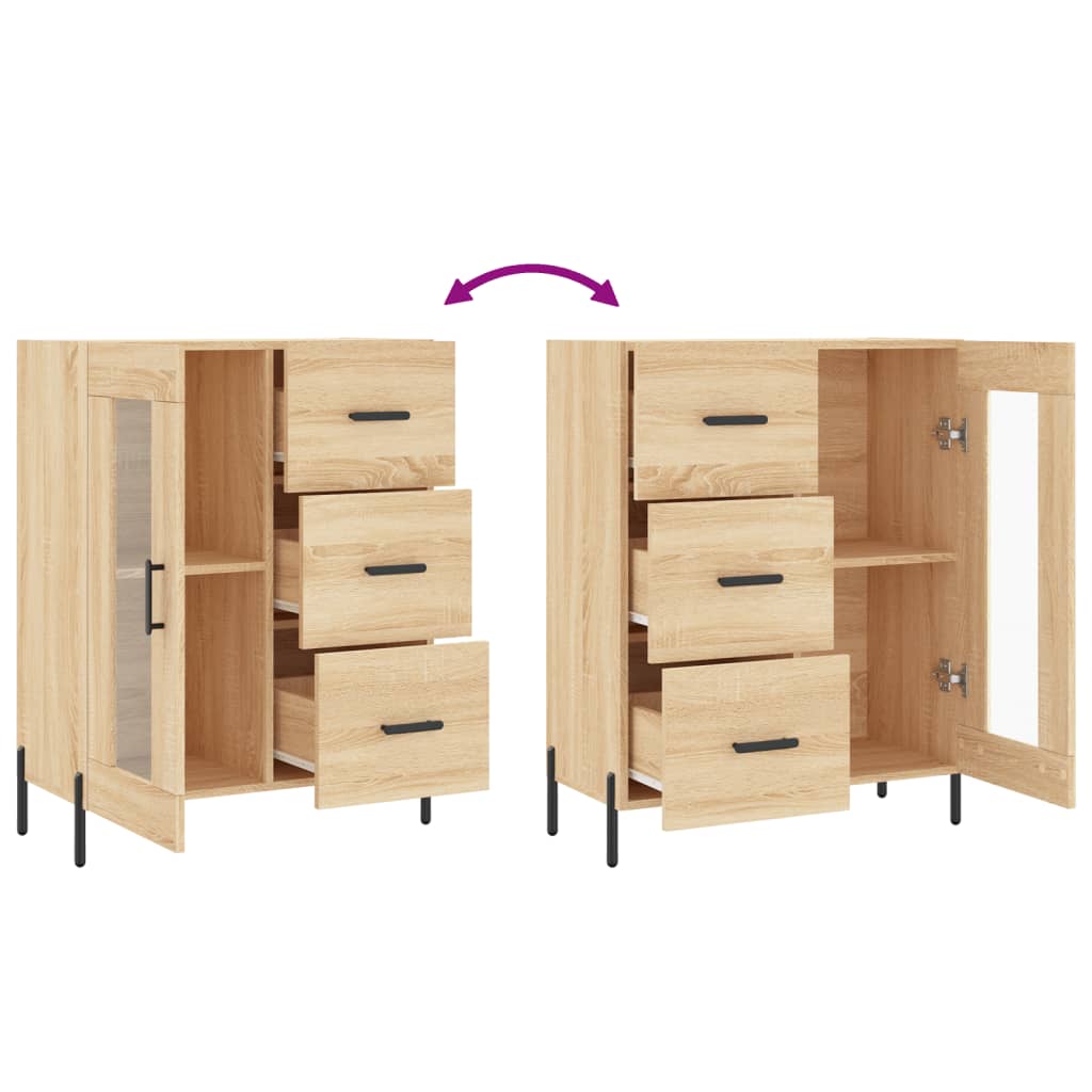 vidaXL Sideboard Sonoma-Eiche 69,5x34x90 cm Holzwerkstoff