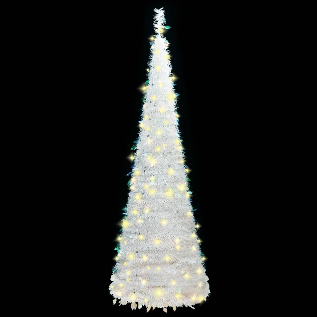 vidaXL Pop-Up-Weihnachtsbaum Künstlich 150 LEDs Weiß 180 cm