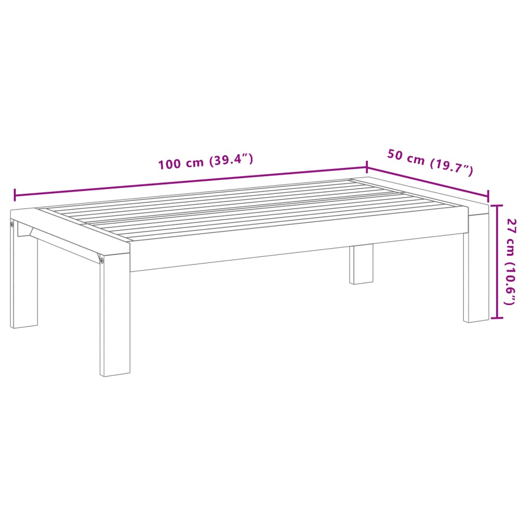 vidaXL 3-tlg. Garten-Sofagarnitur mit Kissen Massivholz Akazie