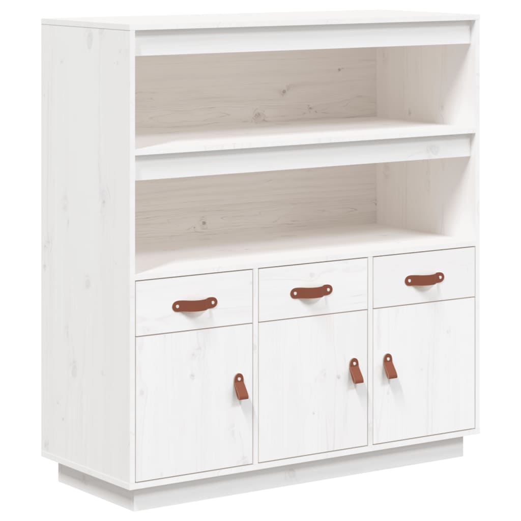 vidaXL Highboard Weiß 100x40x108,5 cm Massivholz Kiefer