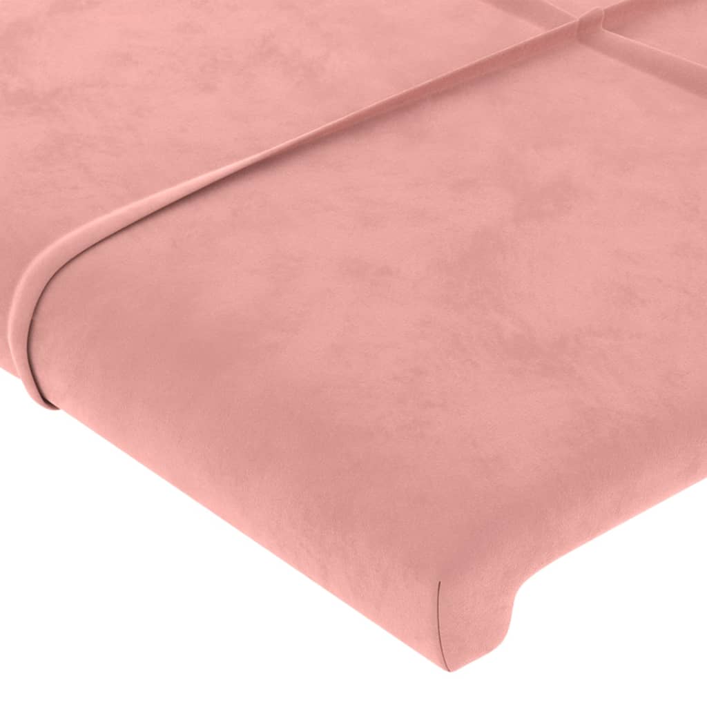 vidaXL Bettgestell mit Kopfteil Rosa 90x200 cm Samt