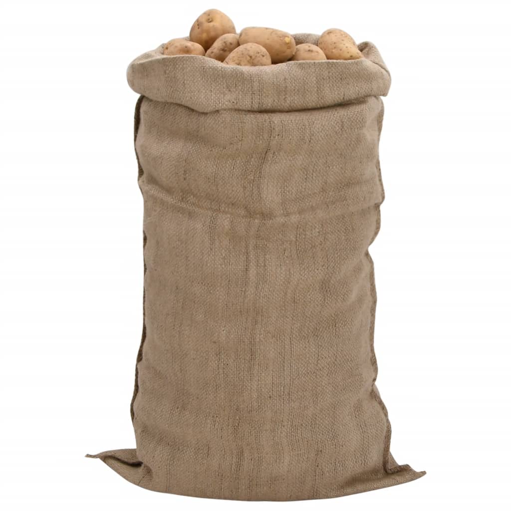 vidaXL Jutesäcke 10 Stk. 65x135 cm 100% Jute 340 g/m²