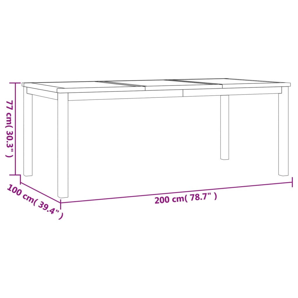 vidaXL 4-tlg. Garten-Essgruppe Massivholz Teak