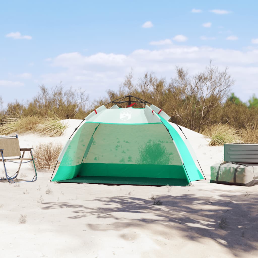 vidaXL Strandzelt 2 Personen Seegrün Quick Release Wasserdicht