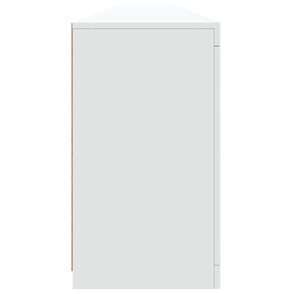 vidaXL Sideboard mit LED-Leuchten Weiß 283x37x67 cm