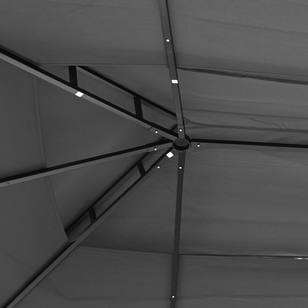 vidaXL Pavillon mit Dach Anthrazit 400x300x270 cm Stahl