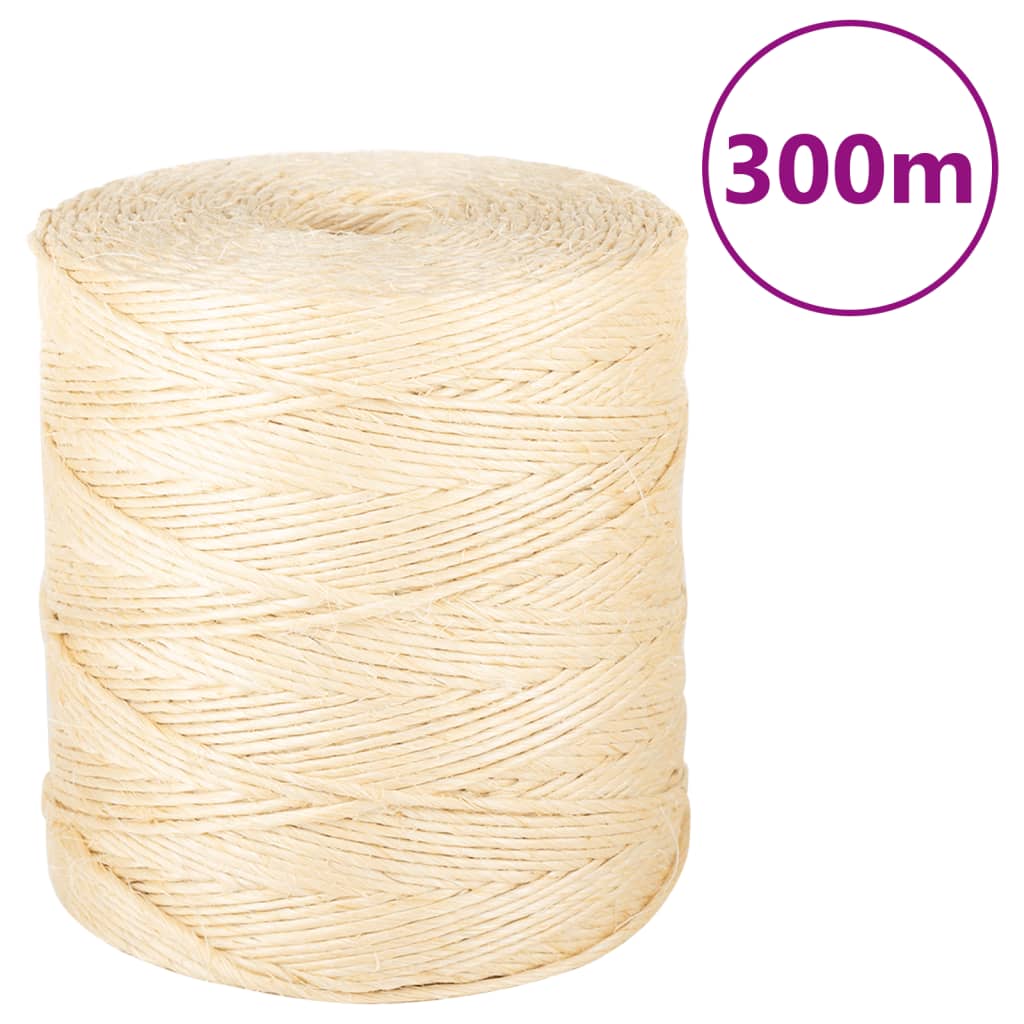 vidaXL Seil 100% Sisal 2 mm 300 m