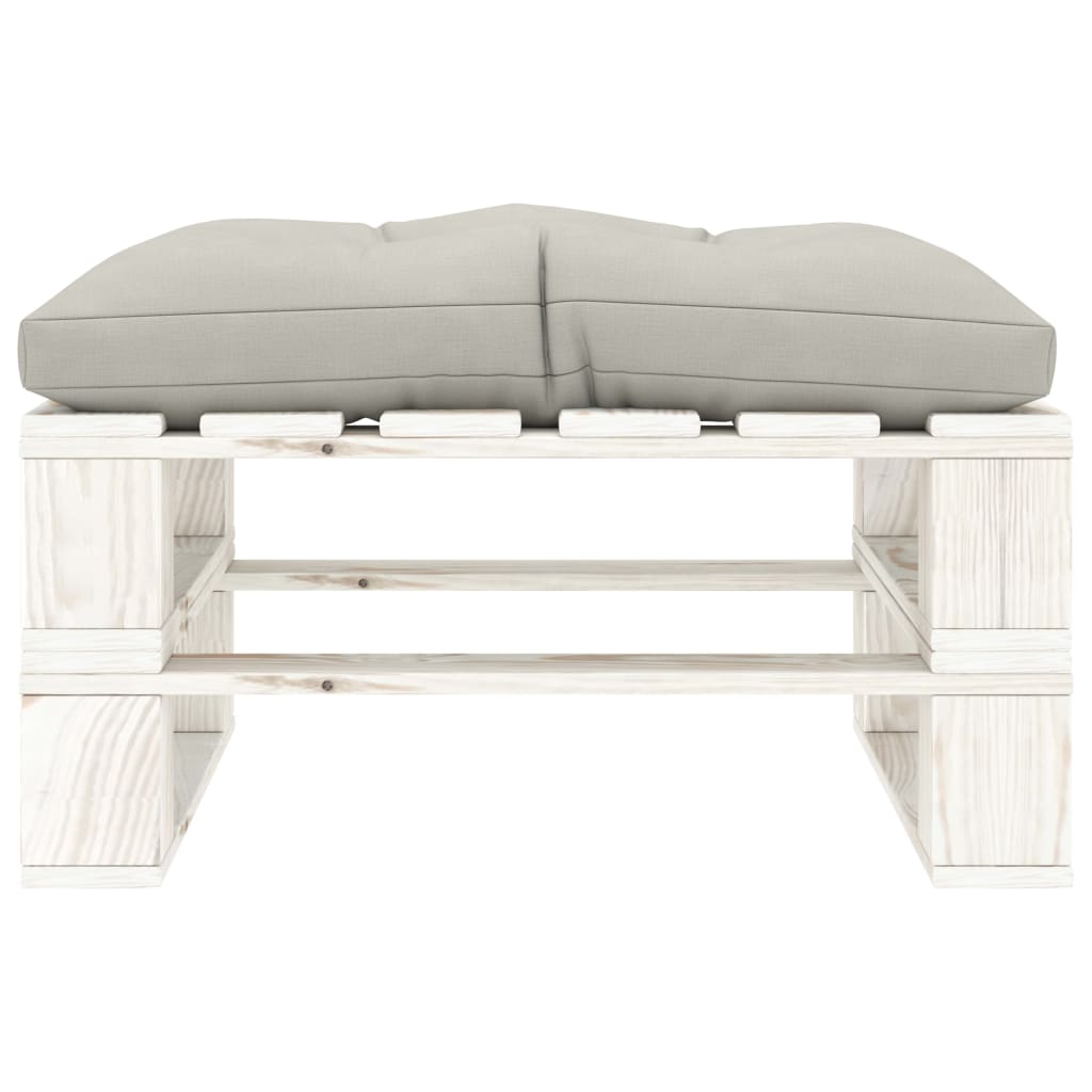 vidaXL 6-tlg. Garten-Lounge-Set Paletten mit Kissen in Taupe Holz