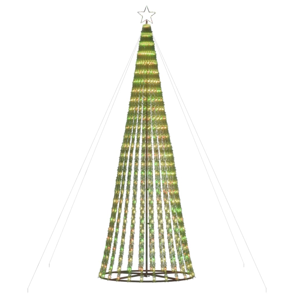 vidaXL Weihnachtsbaum Kegelform 688 LEDs Mehrfarbig 300 cm