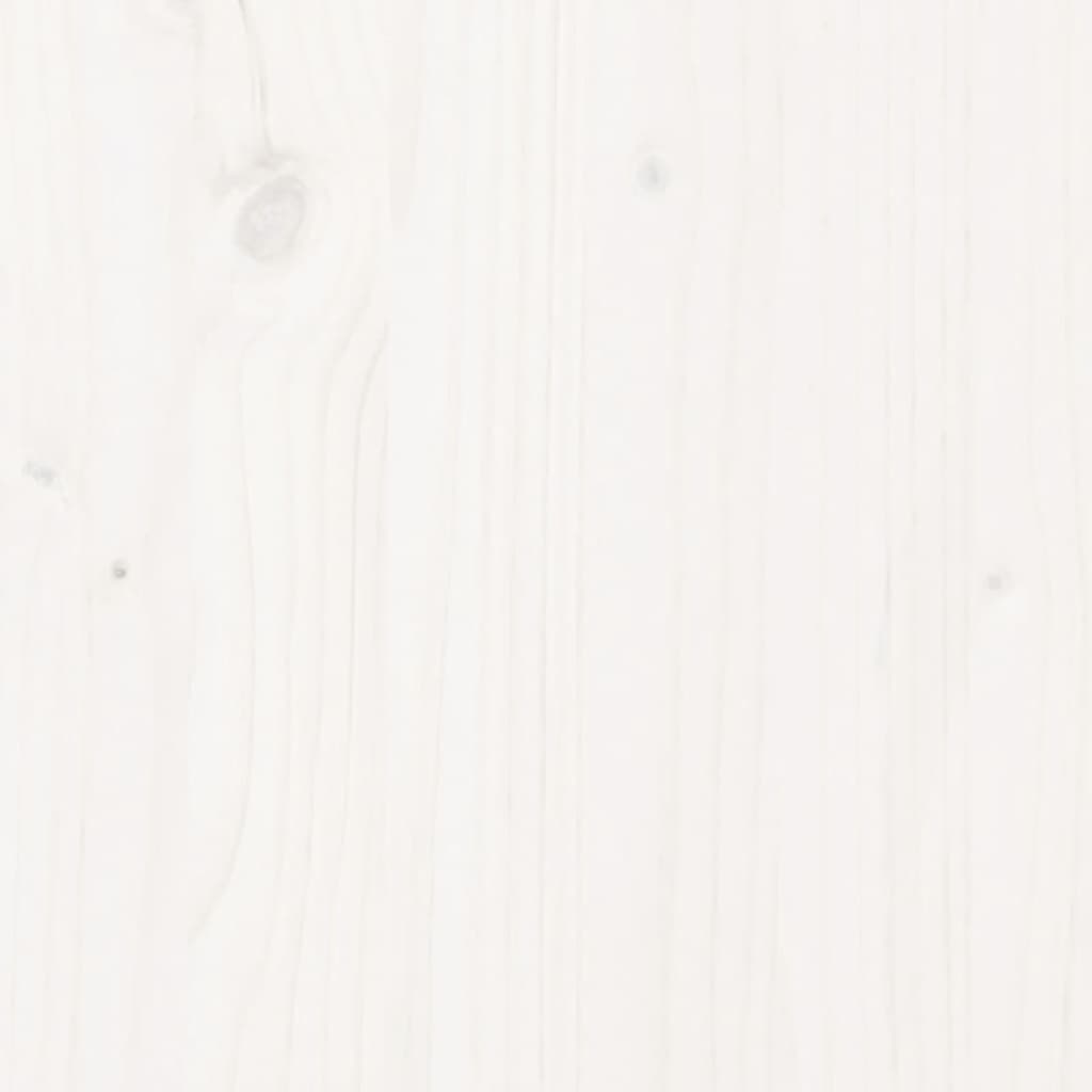 vidaXL Massivholzbett mit Kopfteil Weiß 100x200 cm Kiefer