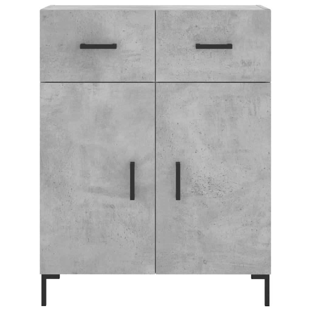 vidaXL Highboard Betongrau 69,5x34x180 cm Holzwerkstoff