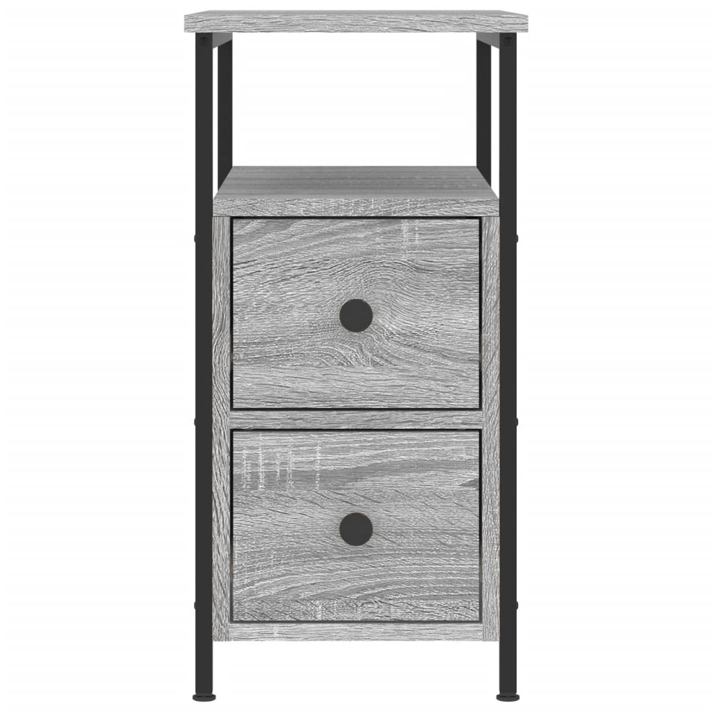 vidaXL Nachttische 2 Stk. Grau Sonoma 30x60x60 cm Holzwerkstoff