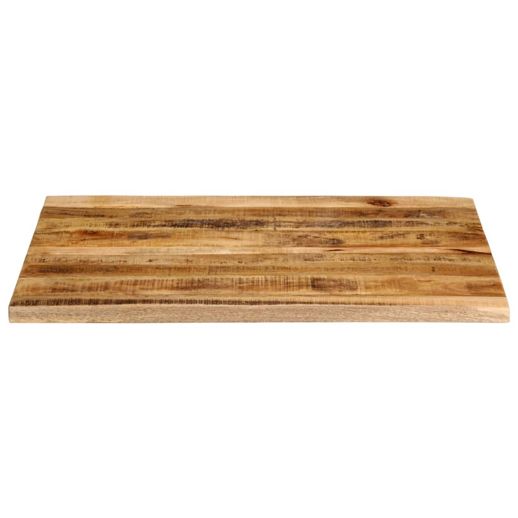 vidaXL Tischplatte 110x80x2,5 cm Baumkante Massivholz Raues Mangoholz