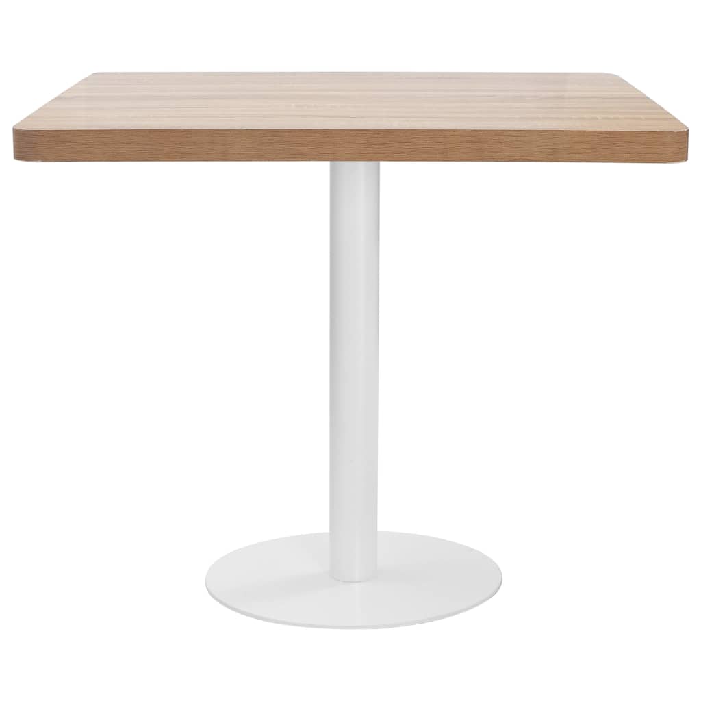 vidaXL Bistrotisch Hellbraun 80x80 cm MDF