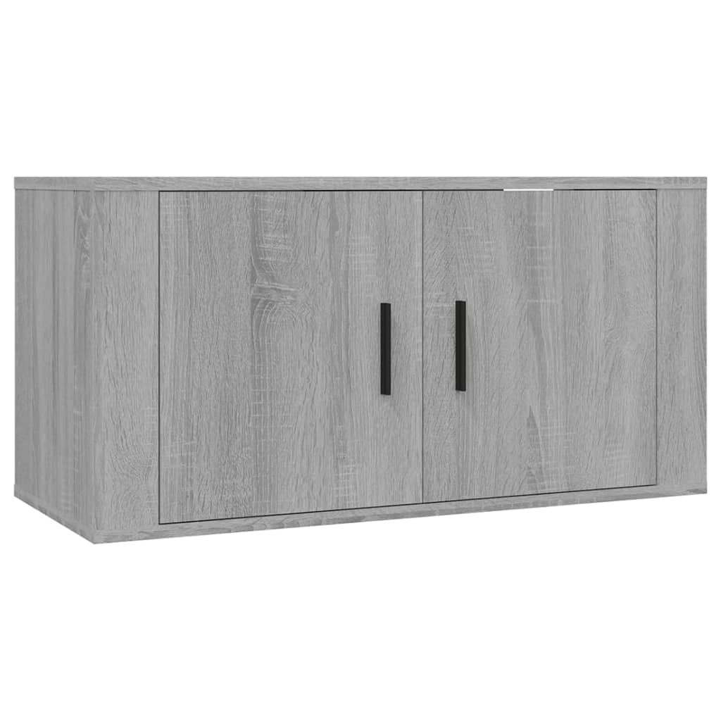 vidaXL TV-Wandschränke 2 Stk. Grau Sonoma 80x34,5x40 cm