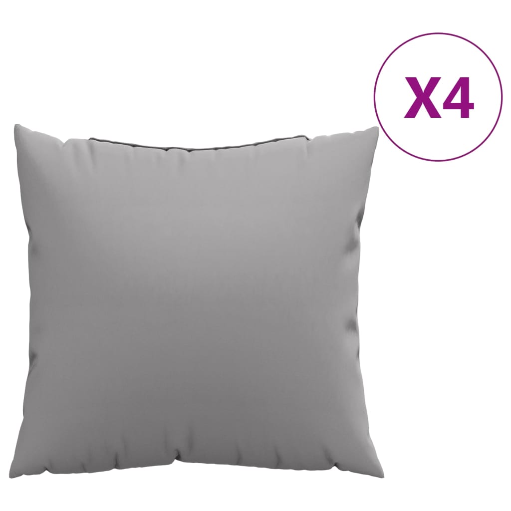 vidaXL Zierkissen 4 Stk. Grau 50x50 cm Stoff