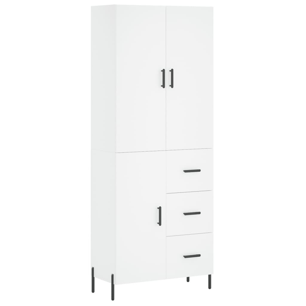 vidaXL Highboard Weiß 69,5x34x180 cm Holzwerkstoff