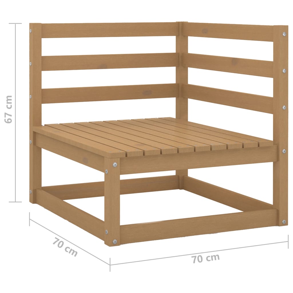 vidaXL 2-tlg. Garten-Lounge-Set Honigbraun Massivholz Kiefer