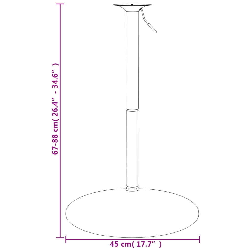 vidaXL Bartisch-Gestell 45x90 cm Verchromter Stahl