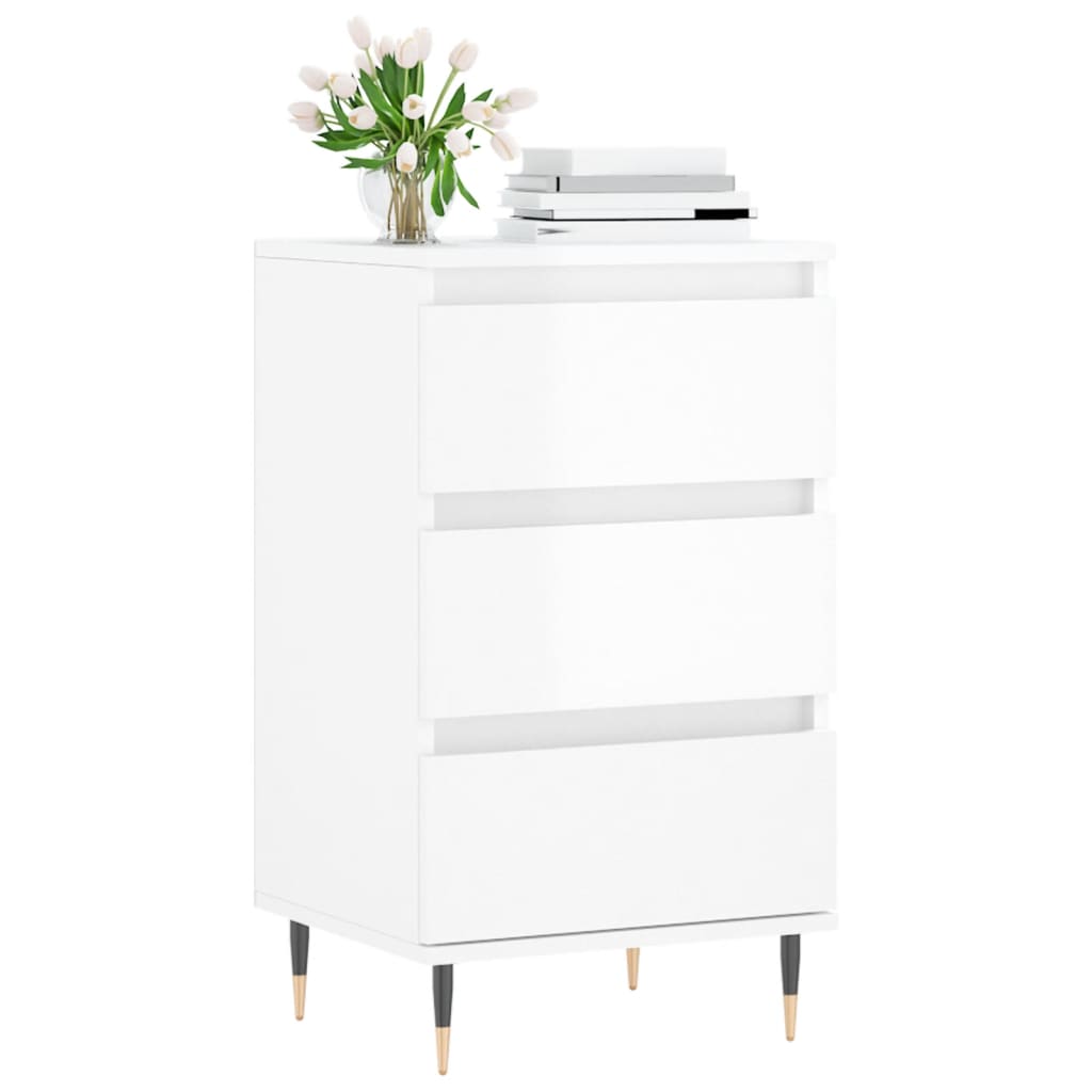 vidaXL Sideboard Hochglanz-Weiß 40x35x70 cm Holzwerkstoff