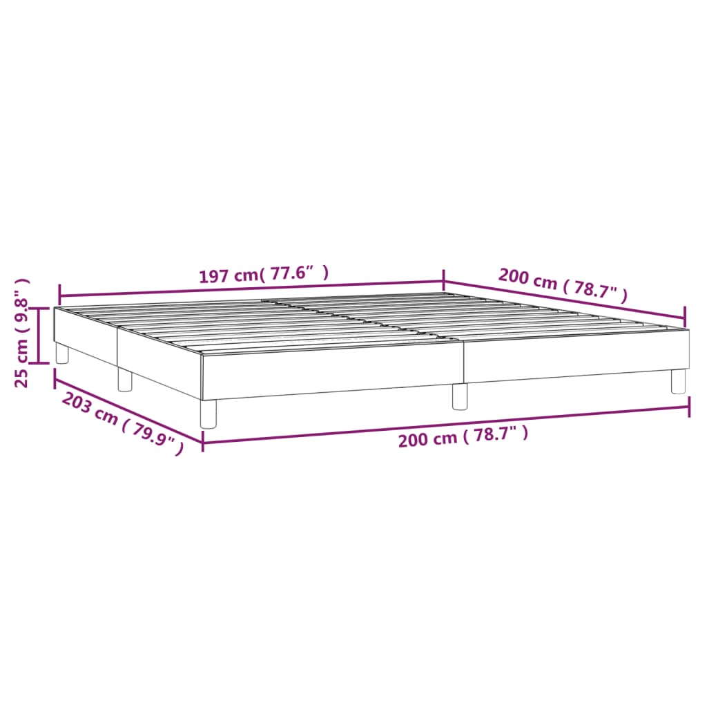 vidaXL Bettgestell Braun 200x200 cm Kunstleder