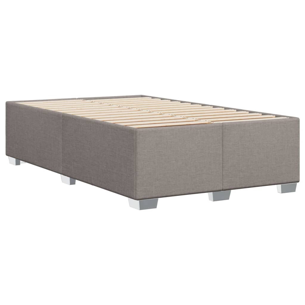 vidaXL Boxspringbett mit Matratze Taupe 120x200 cm Stoff