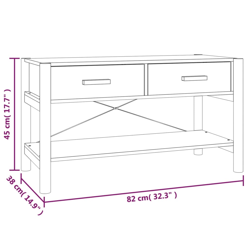 vidaXL TV-Schrank Weiß 82x38x45 cm Holzwerkstoff