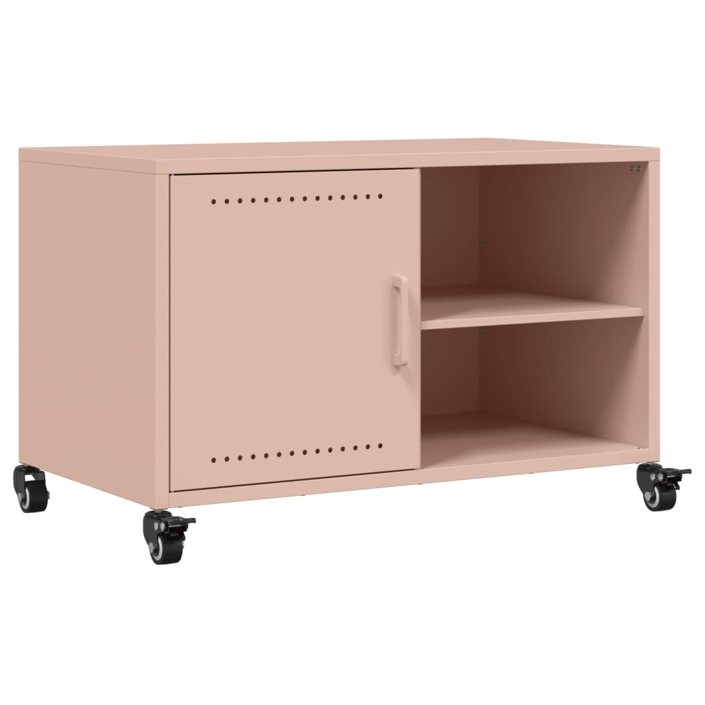 vidaXL TV-Schrank Rosa 68x39x43,5 cm Stahl