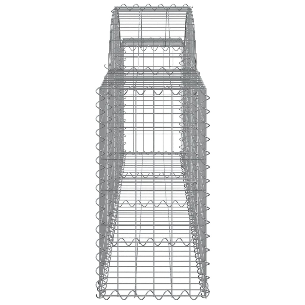 vidaXL Gabionen mit Hochbogen 13 Stk. 200x30x60/80 cm Verzinktes Eisen