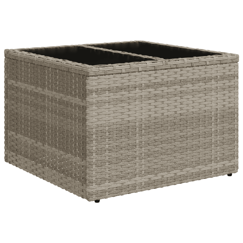 vidaXL 8-tlg. Garten-Sofagarnitur mit Kissen Hellgrau Poly Rattan