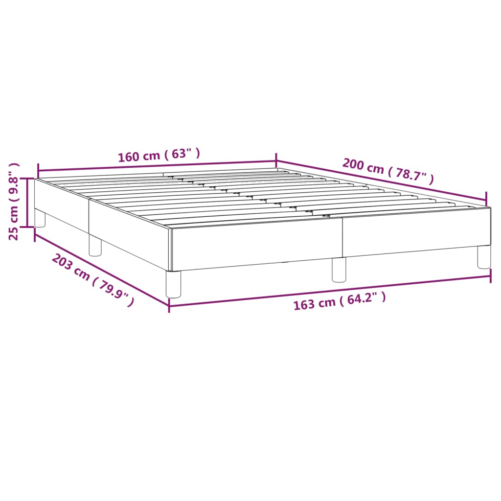 vidaXL Bettgestell Schwarz 160x200 cm Kunstleder