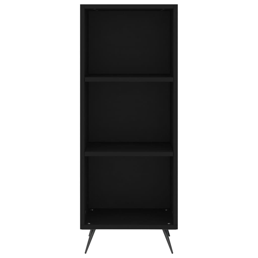 vidaXL Highboard Schwarz 34,5x34x180 cm Holzwerkstoff