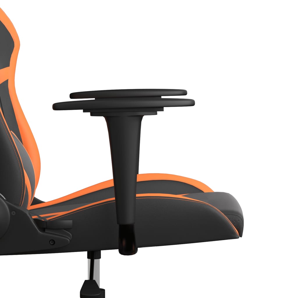 vidaXL Gaming-Stuhl mit Massagefunktion Schwarz und Orange Kunstleder