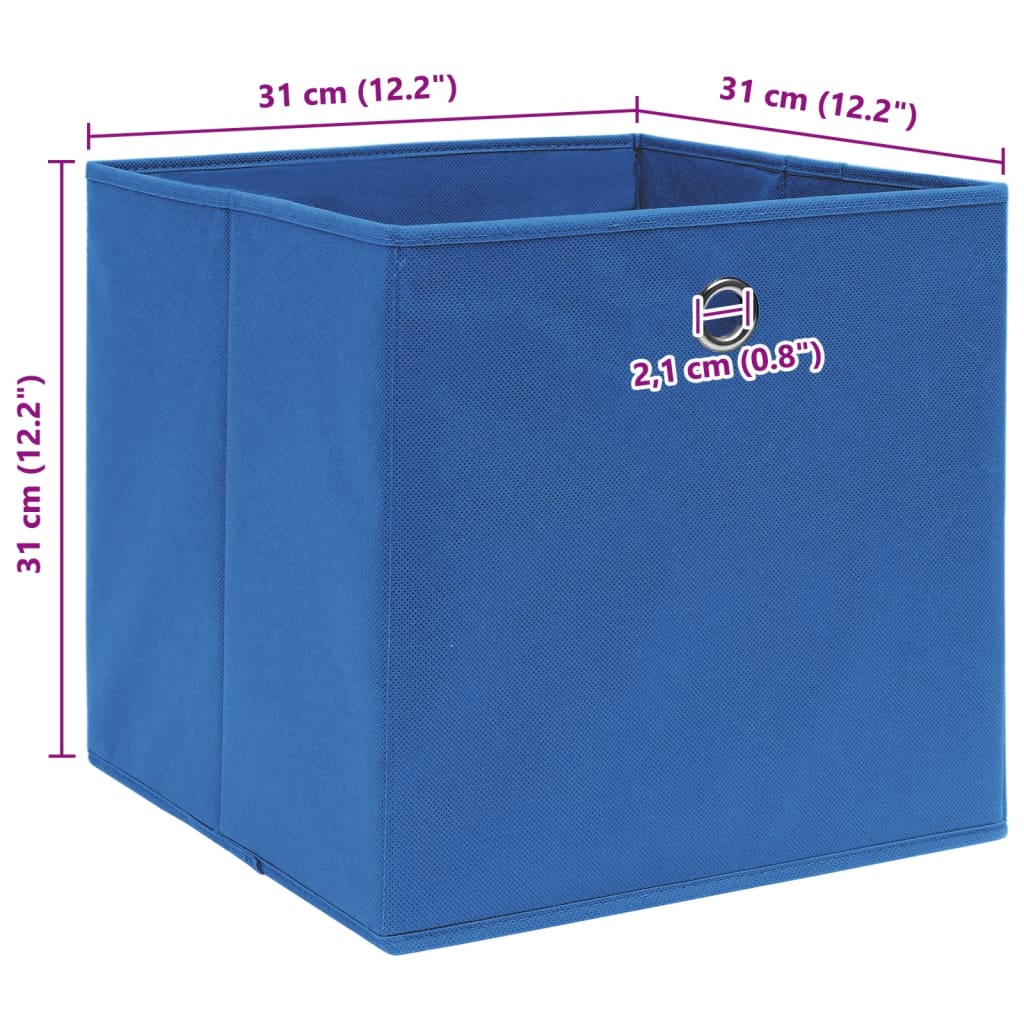 vidaXL Aufbewahrungsboxen 4 Stk. Blau 32x32x32 cm Stoff