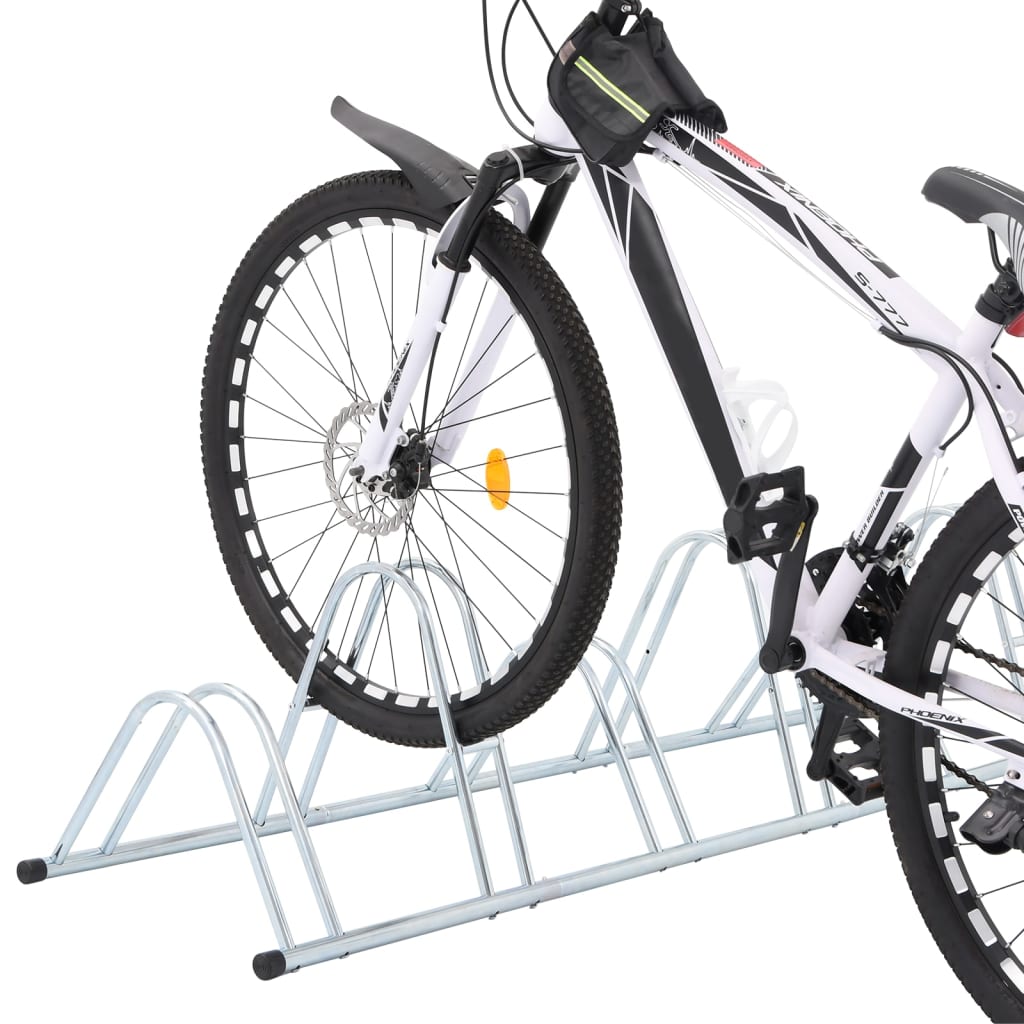 vidaXL Fahrradständer für 6 Fahrräder Freistehend Verzinkter Stahl