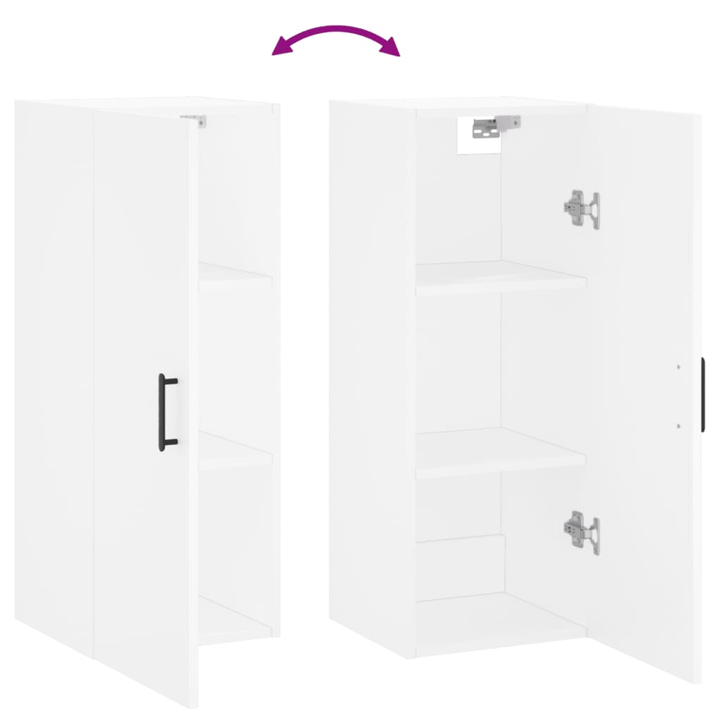 vidaXL Wandschrank Weiß 34,5x34x90 cm