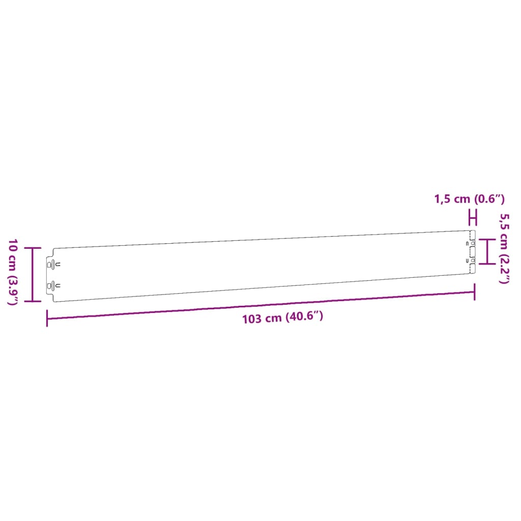 vidaXL Rasenkanten 10 Stk. 10x103 cm Flexibel Cortenstahl