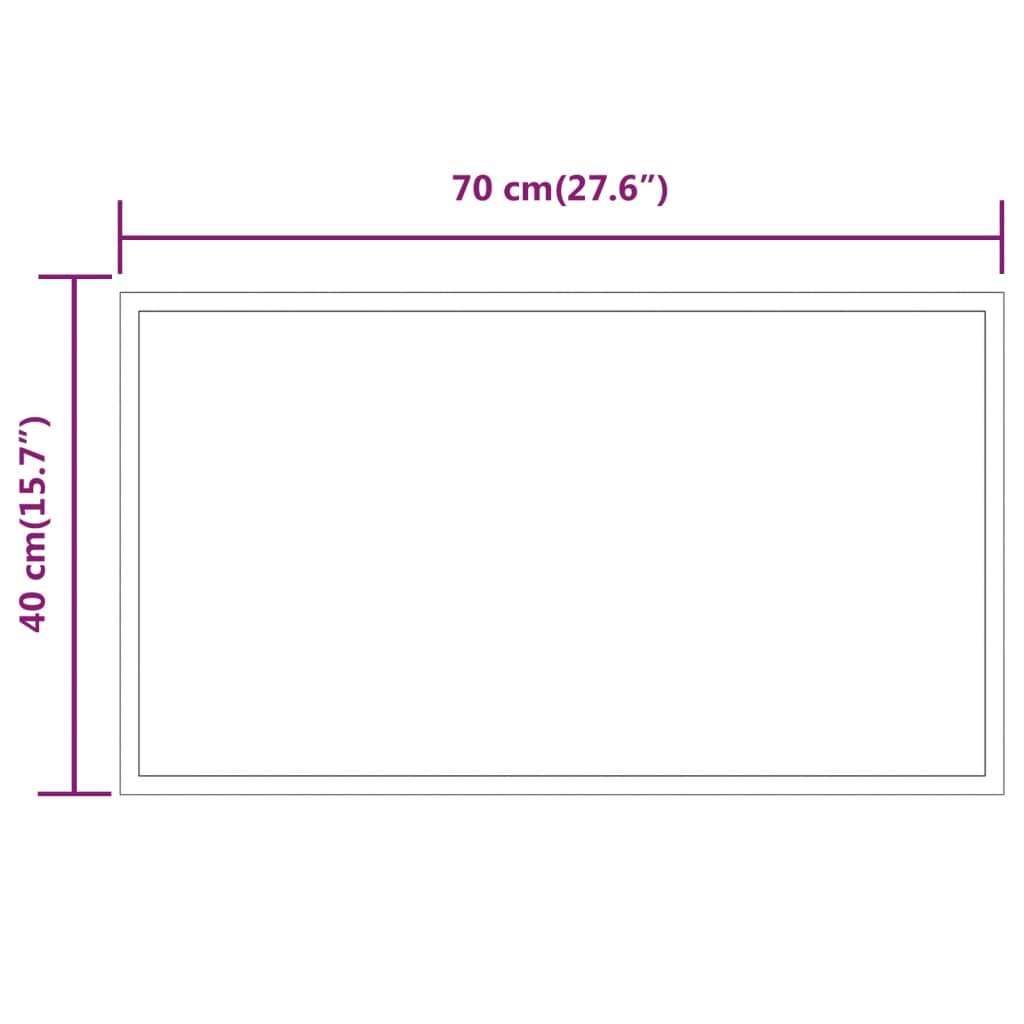 vidaXL LED-Badspiegel 40x70 cm