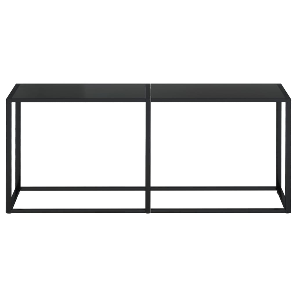 vidaXL Konsolentisch Schwarz 180x35x75,5 cm Hartglas