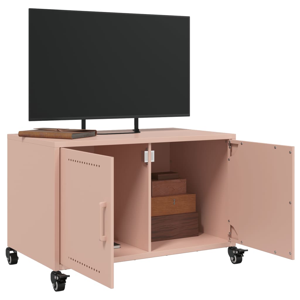 vidaXL TV-Schrank Rosa 68x39x43,5 cm Stahl