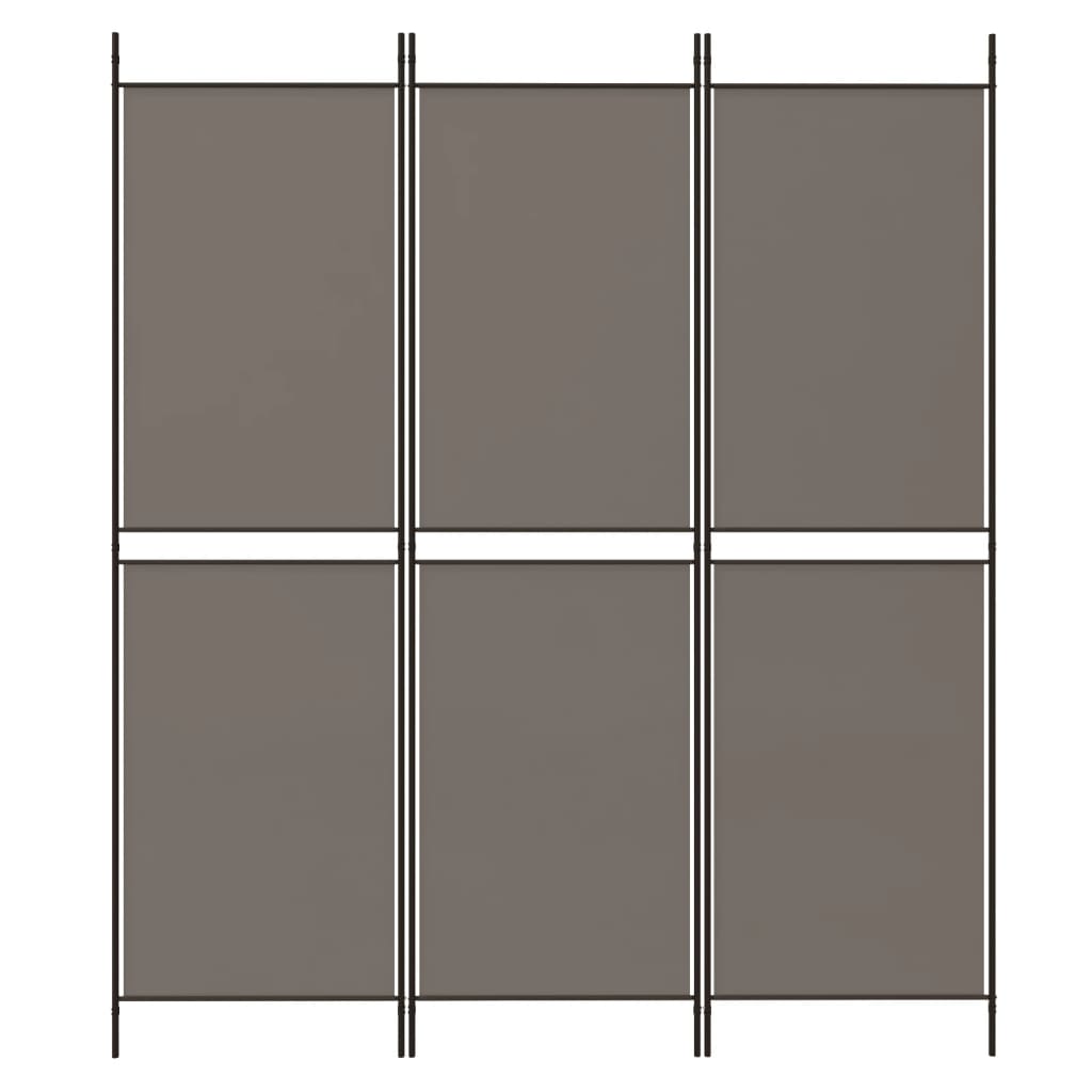 vidaXL 3-tlg. Paravent Anthrazit 150x220 cm Stoff