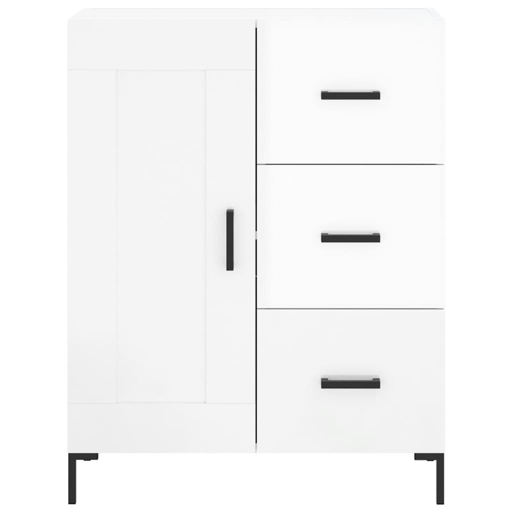 vidaXL Highboard Hochglanz-Weiß 69,5x34x180 cm Holzwerkstoff