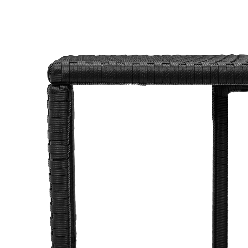 vidaXL Outdoor-Regale 2 Stk. Schwarz Poly Rattan