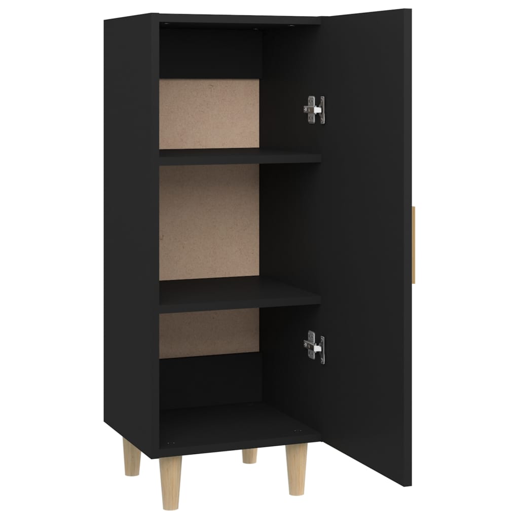 vidaXL Sideboard Schwarz 34,5x34x90 cm Holzwerkstoff